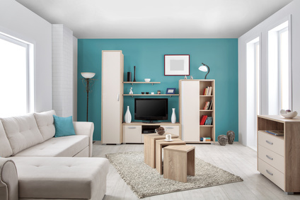Interior of a modern living room in color