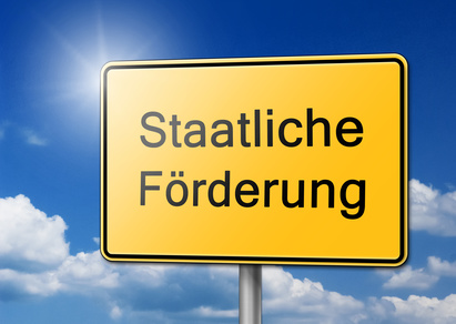 staatliche förderung schild
