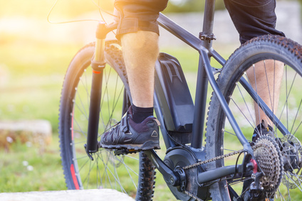 Close up of battery of an E-Mountainbike